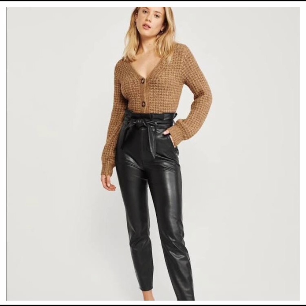NWT - SALE - ABERCROMBIE LEATHER PANTS